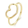 Inel din argint Big Golden Simple Heart picture - 1