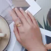 Inel din argint Big Golden Simple Heart picture - 7