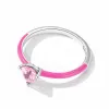 Inel din argint Pink Crystal Heart picture - 4