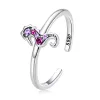 Inel reglabil din argint Seahorse picture - 1