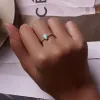 Inel reglabil din argint Waterdrop Turquoise picture - 7
