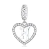 Talisman din argint Heart Letter H picture - 1