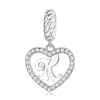 Talisman din argint Heart Letter K picture - 1
