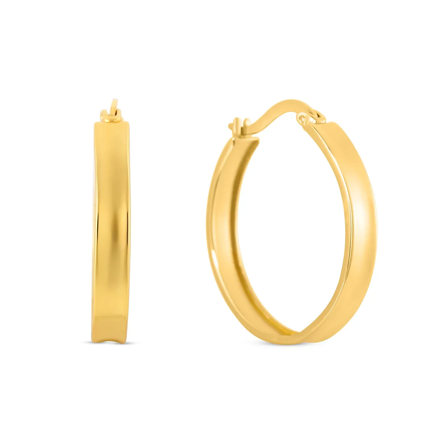 Cercei din argint Golden Light Hoops