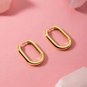 Cercei din argint Big Oval Shape