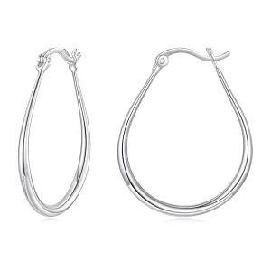 Cercei din argint Cha-Cha Big Hoops