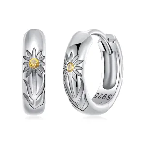 Cercei din argint Daisy Hoops
