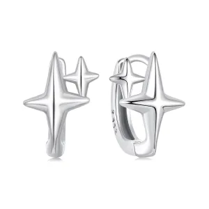 Cercei din argint Shining Stars Hoops