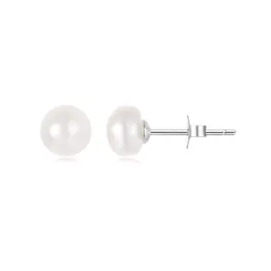 Cercei din argint Silver Small Pearl Studs