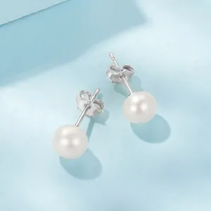 Cercei din argint Silver Small Pearl Studs