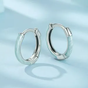 Cercei din argint Turqoise Hoops