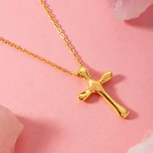 Colier din argint Beautiful Golden Cross