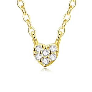 Colier din argint Golden Mini Heart