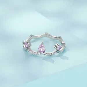 Inel din argint Purple Tiara