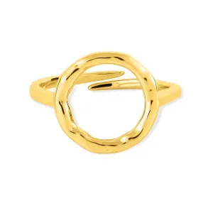 Inel din argint reglabil Minimalist Circle