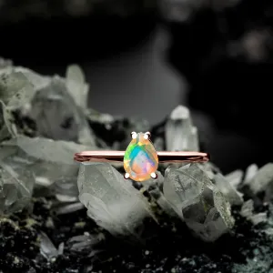 Inel din argint Rose Gold Serene Bliss Opal
