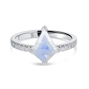 Inel din argint Silver Rhombus Moonstone