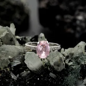 Inel din argint Silver Splendid  Rose Quartz