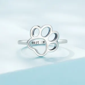 Inel din argint Simple Paw