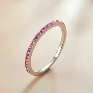 Inel din argint Studded Pink