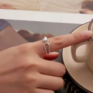 Inel reglabil din argint Polished Ring