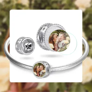 Talisman din argint Custom Photo Mom