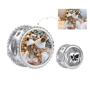 Talisman din argint Custom Photo Mom