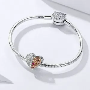 Talisman din argint Pink Love Mom