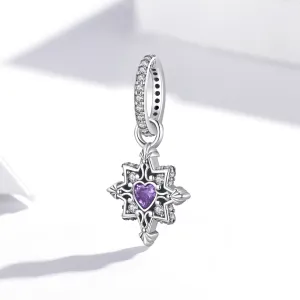 Talisman din argint Purple Love Stone