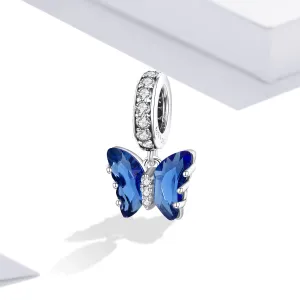 Talisman din argint Zircon Butterfly