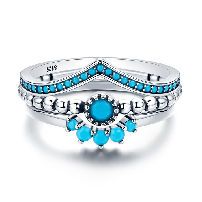 Set inele din argint turquoise dream
