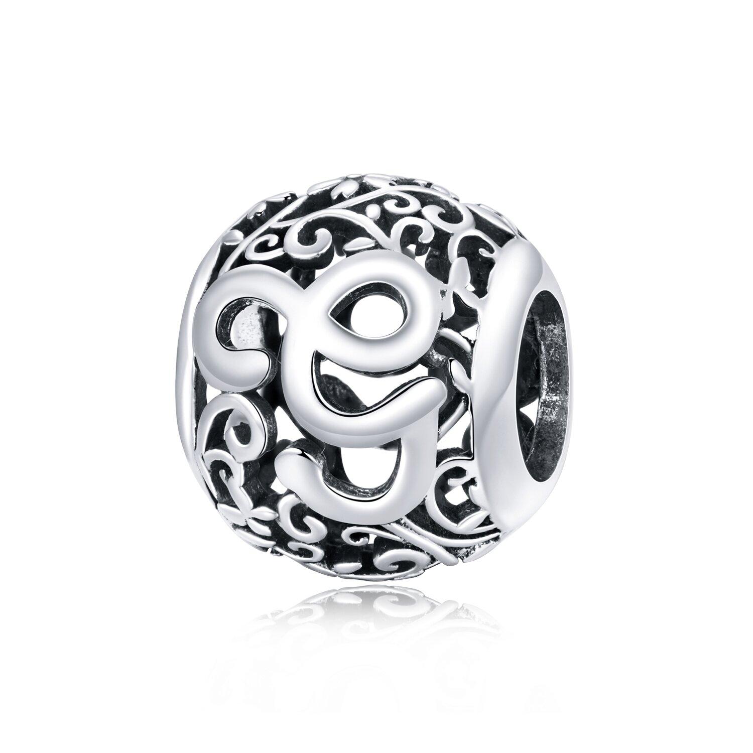 Talisman din argint alphabet letter g