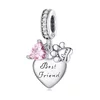 Talisman din argint Best Friend Pink Love picture - 1