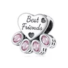 Talisman din argint Best Friends cu Pietre Roz picture - 1