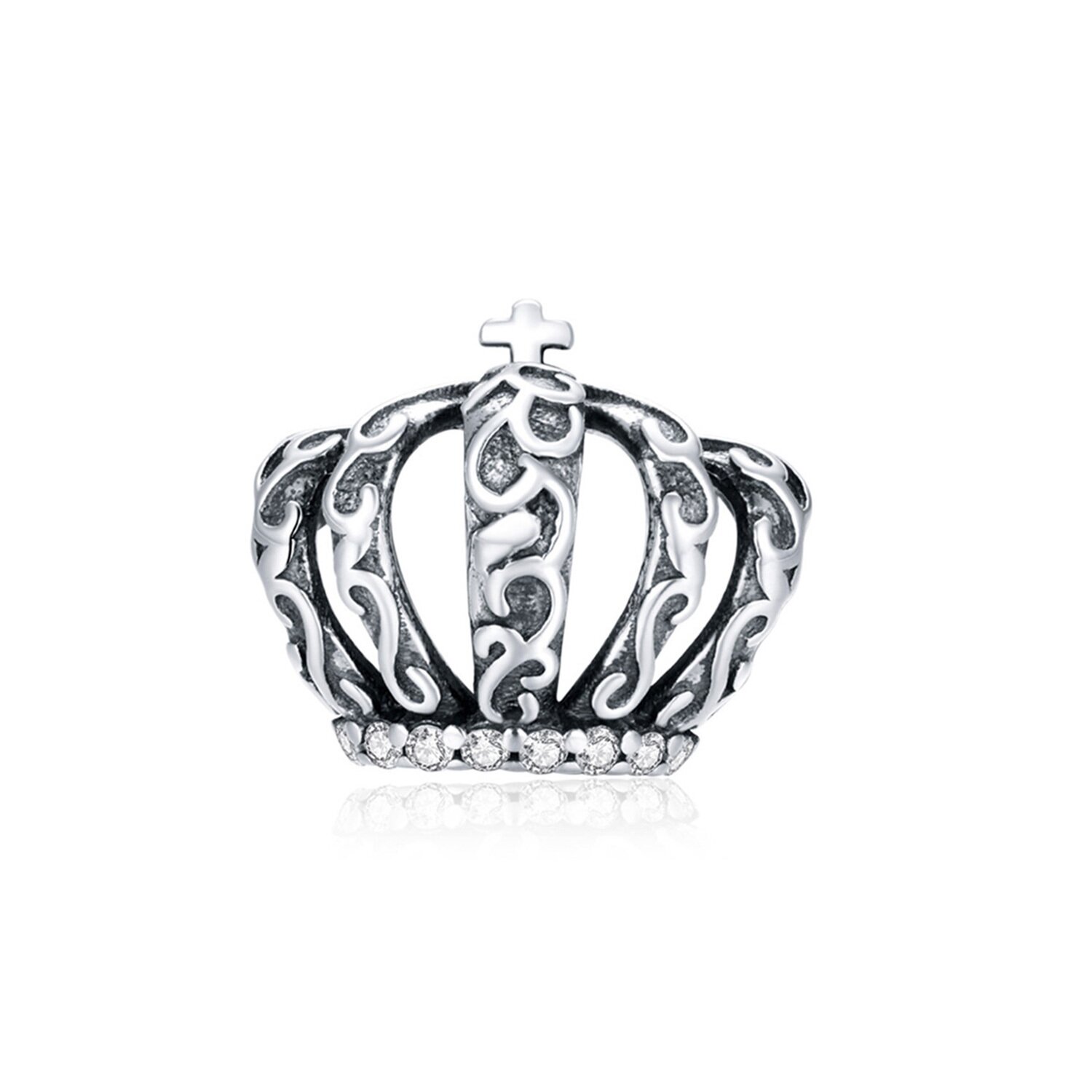 Talisman din argint big vintage crown