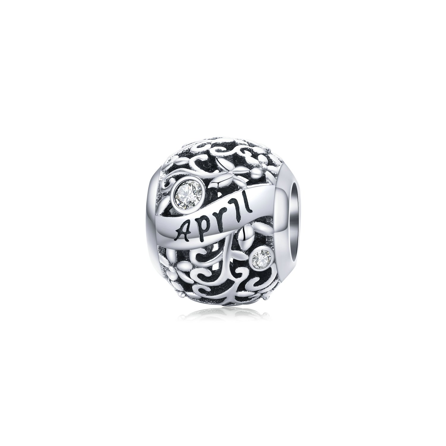 Talisman din argint birthday stone april