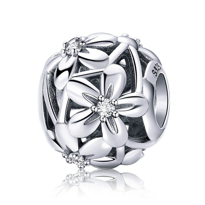 Talisman din argint blooming silver flowers