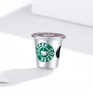 Talisman din argint cappuccino Cup