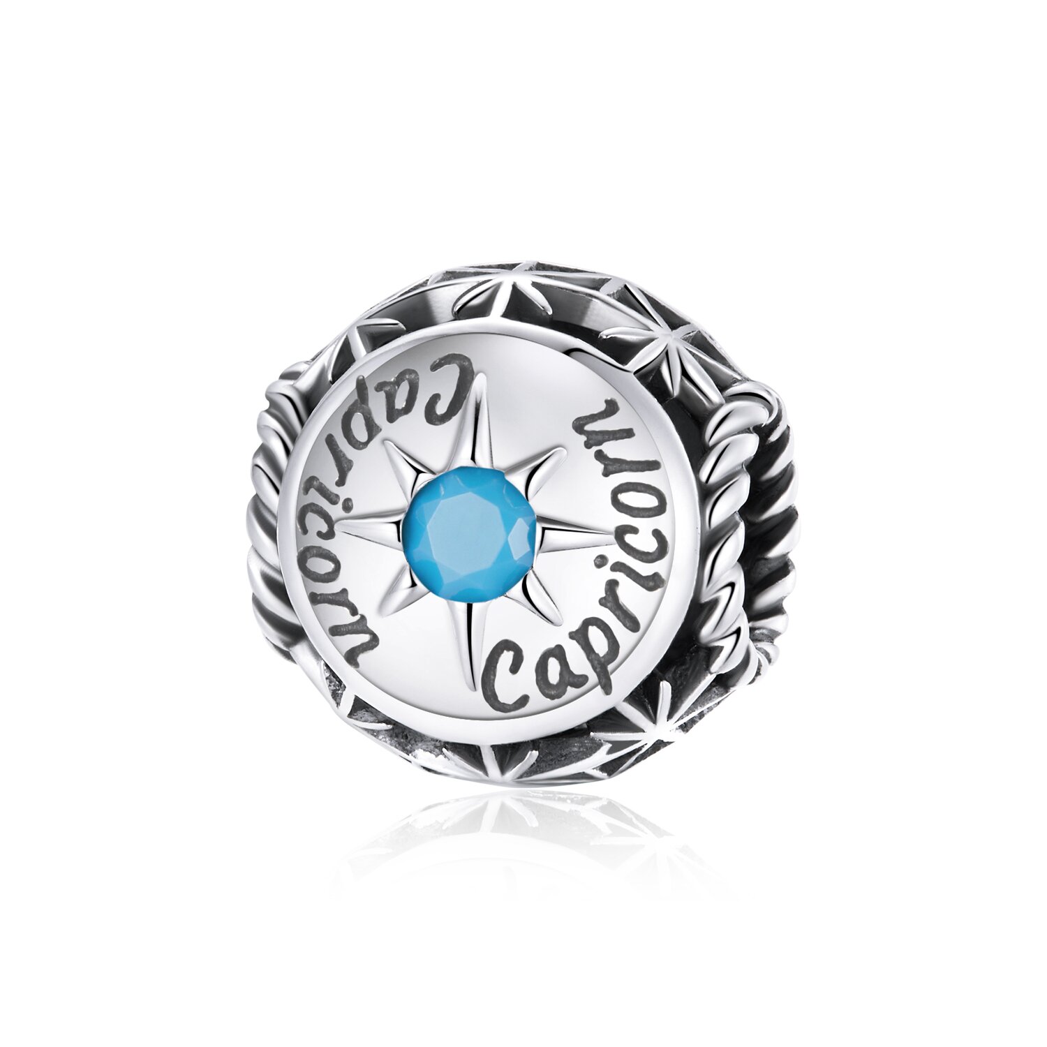 Talisman din argint capricorn zodiac sun