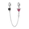 Talisman din argint Chained Dual Hearts picture - 1