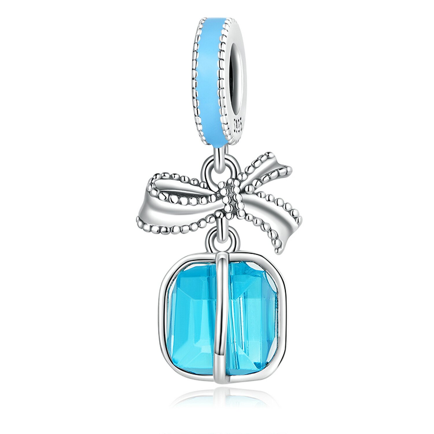 Poze Talisman din argint Clear Blue Gift