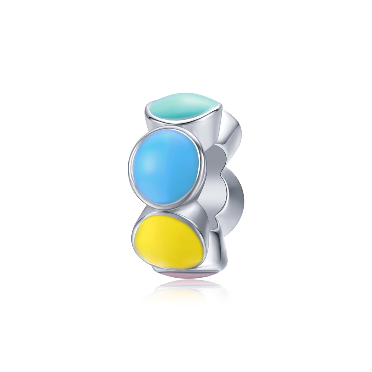 Talisman din argint colored dots