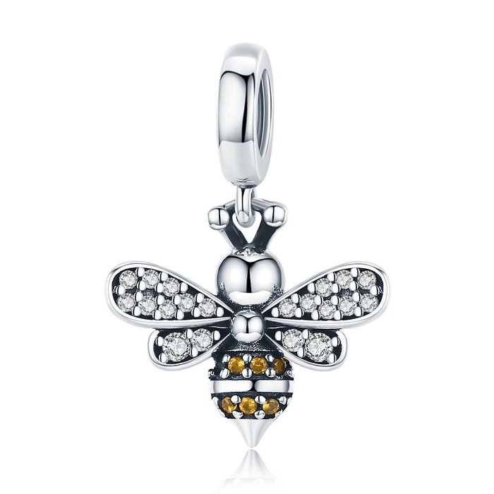 Talisman din argint crystal bee