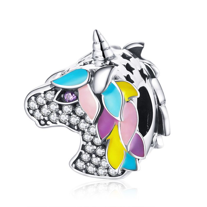 Talisman din argint crystal licorne