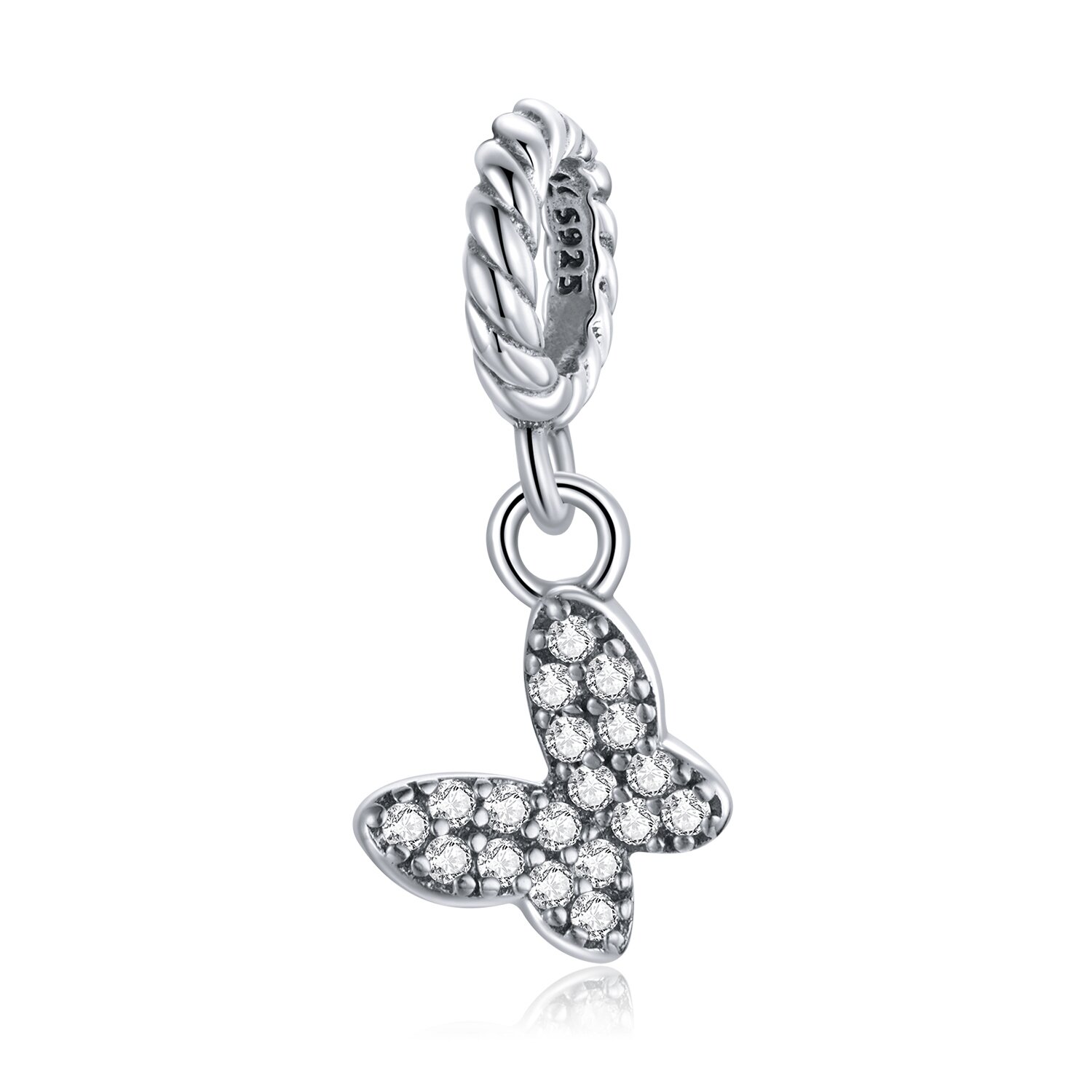 Talisman din argint crystals butterfly