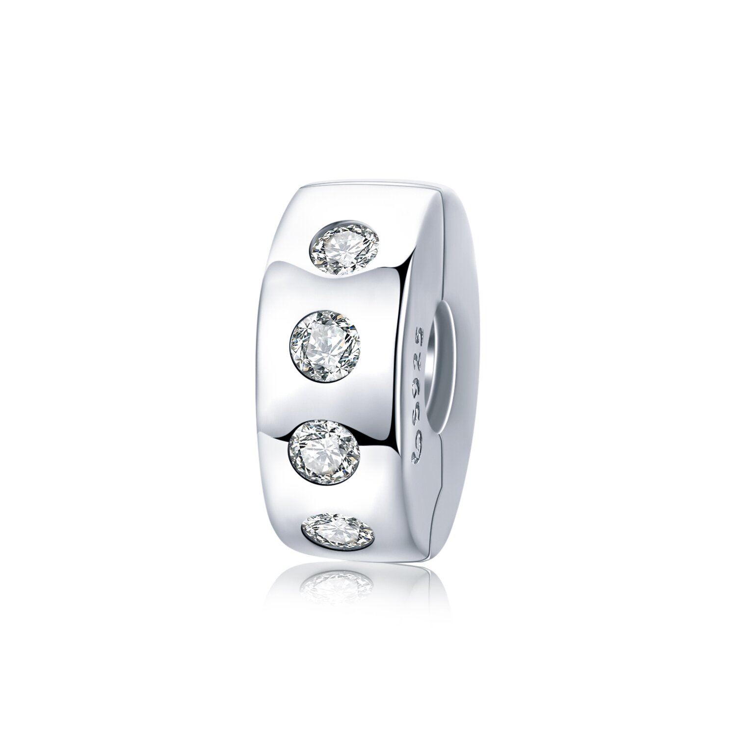 Talisman din argint cu clips silver crystals