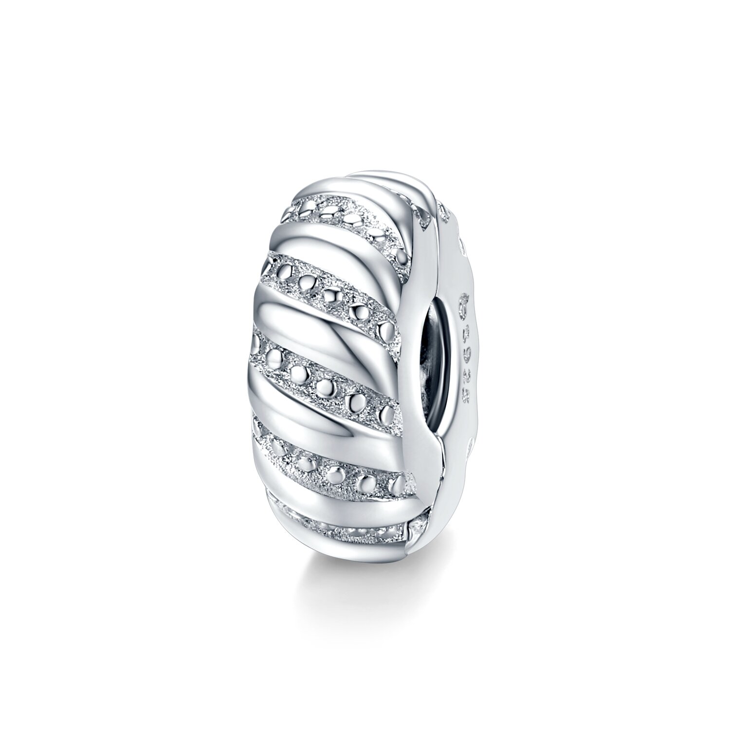 Talisman din argint cu clips twisted crystals
