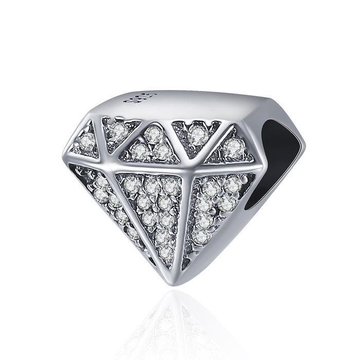 Talisman din argint cu forma de diamant