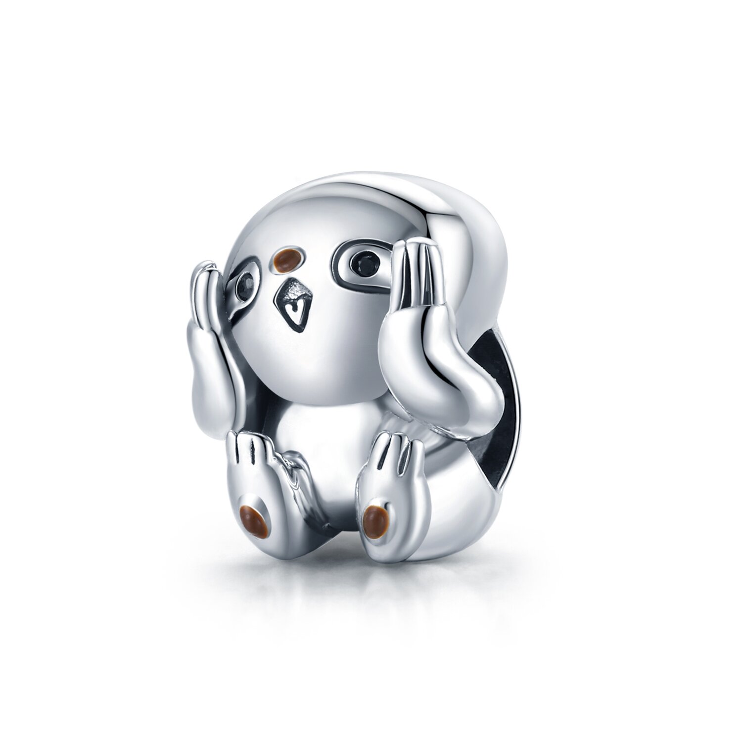 Talisman din argint cute sloth