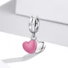 Talisman din argint Double Pink Heart picture - 4